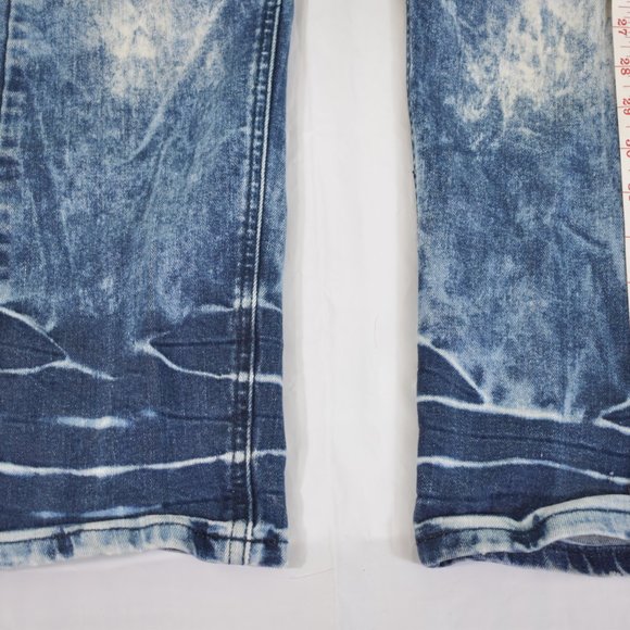 Men’s Focus Company Co Distressed Acid Washed Demin Skater Jeans size 34x32 - Picture 5 of 11